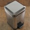 Square Chrome Waste Bin With Pedal